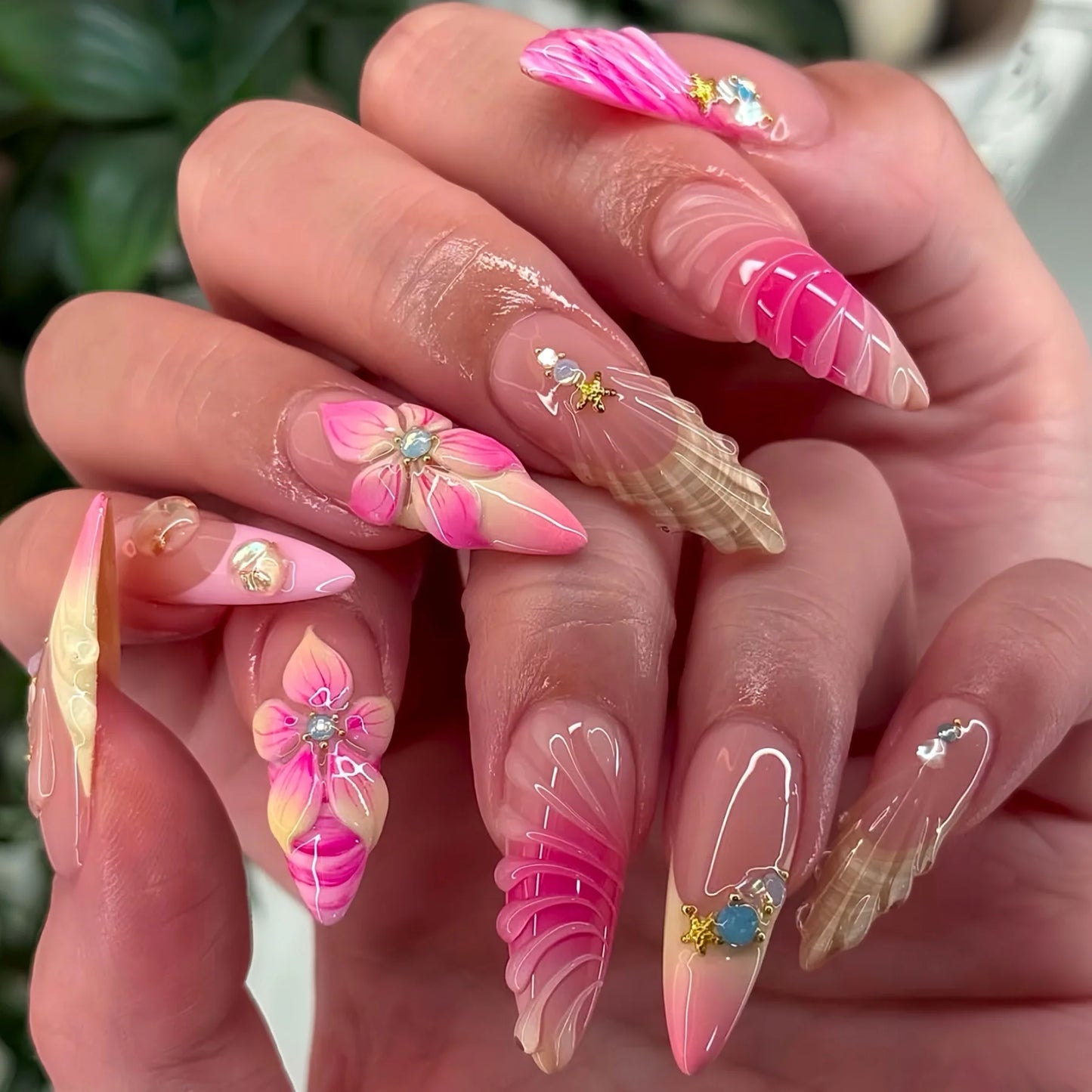 Luxury Press-On Nails Set – French Manicure, Short Square, 24pcsails Tips Art