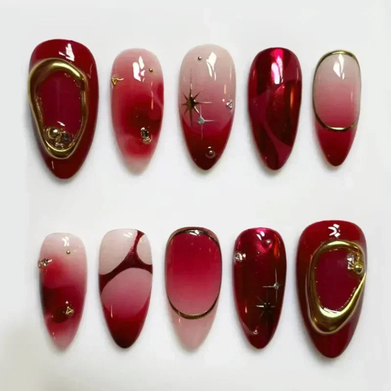 Luxury Press-On Nails Set – French Manicure, Short Square, 24pcsails Tips Art