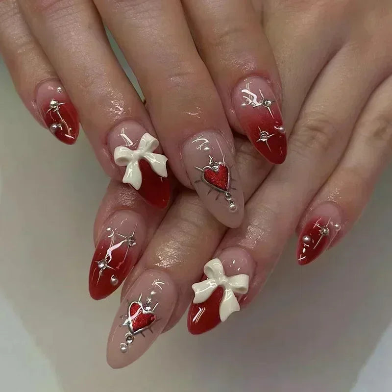Luxury Press-On Nails Set – French Manicure, Short Square, 24pcsails Tips Art